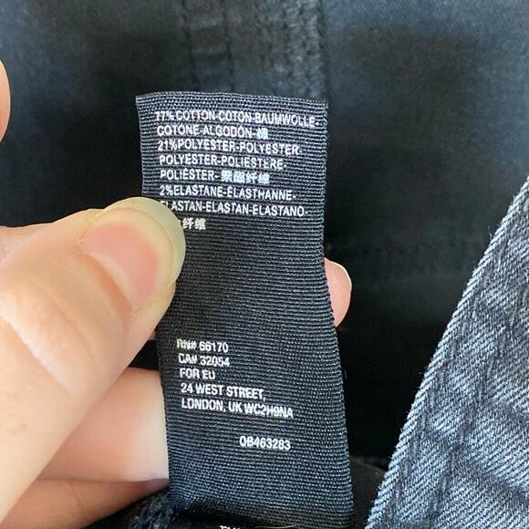 FREE PEOPLE Gray Denim Overalls Size 26 Skinny Ankle Eclipse Black Wash Boho - Picture 9 of 9